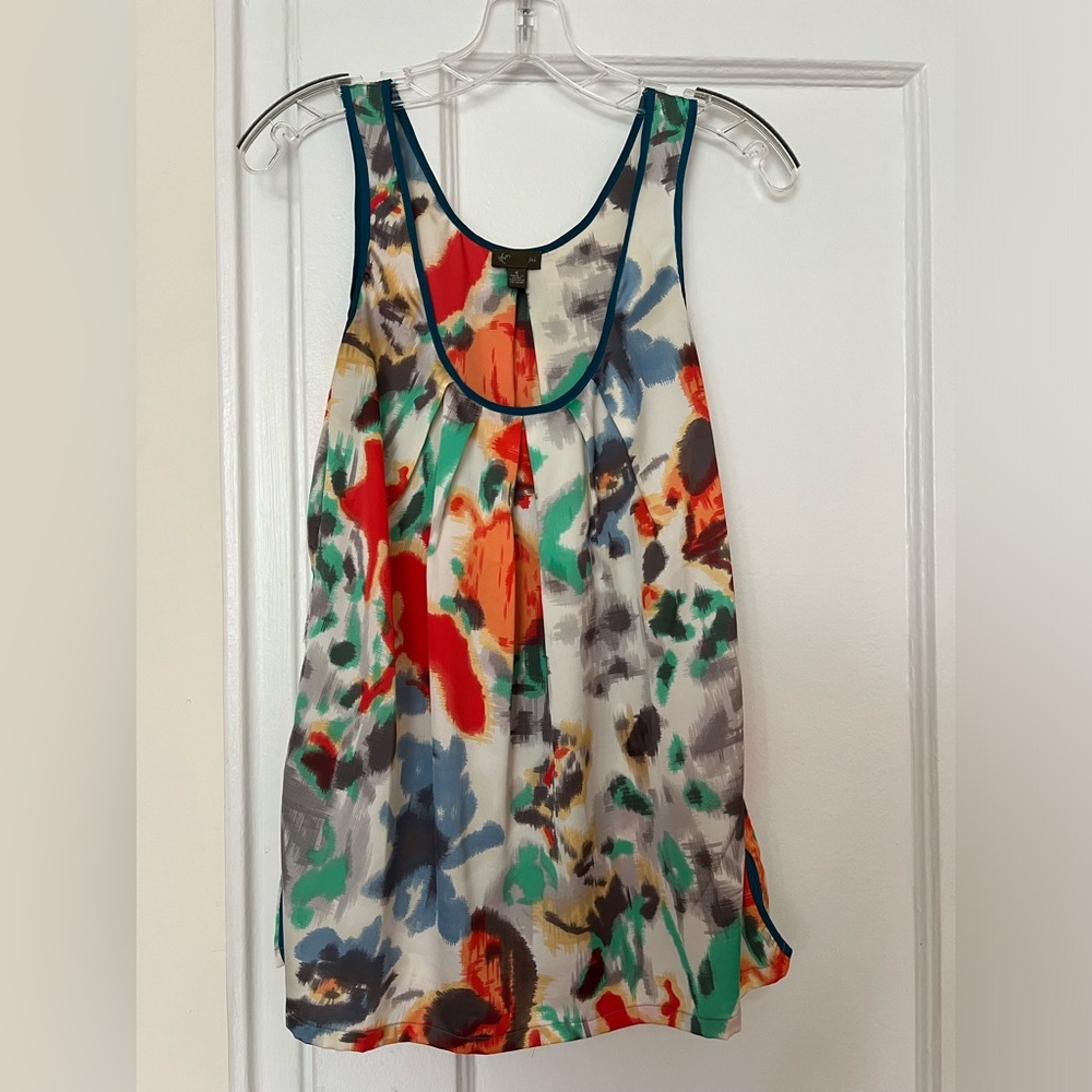 Anthropologie Fei Floral Sleeveless Blouse Top